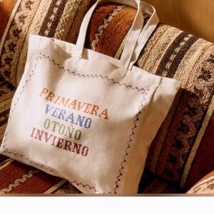 Sezane x Lucia Vergara Special Edition Canvas Tote Bag